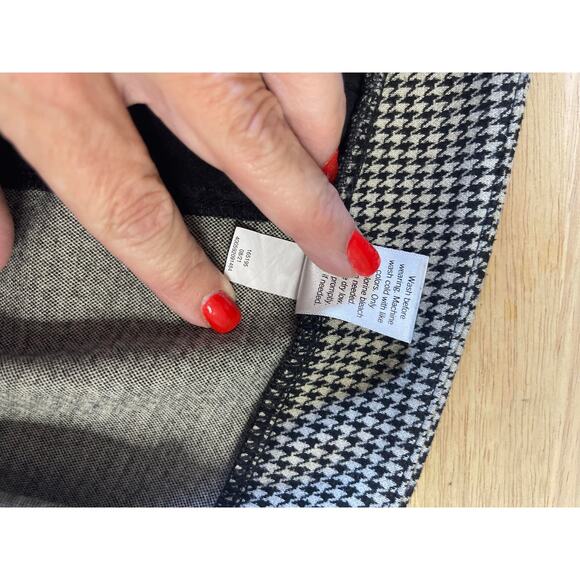 Nine West trousers slacks pants women's XL black khaki houndstooth pull on comfo - Picture 15 of 16